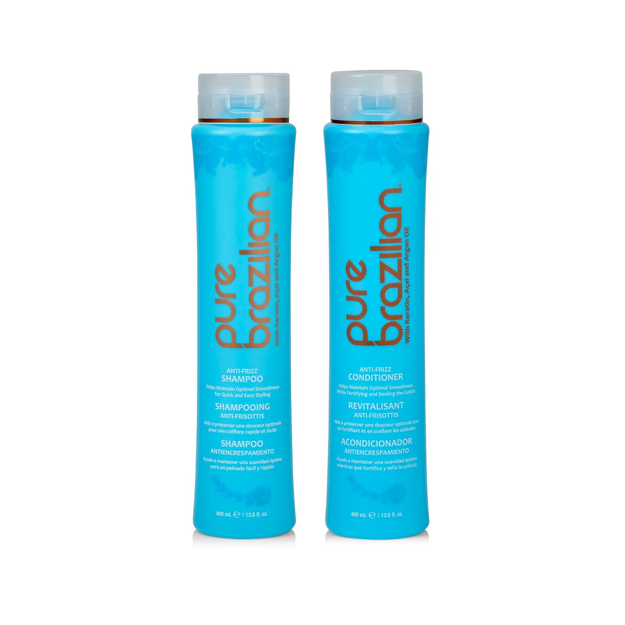 Pure Brazilian Anti-Frizz Shampoo & Conditioner Duo