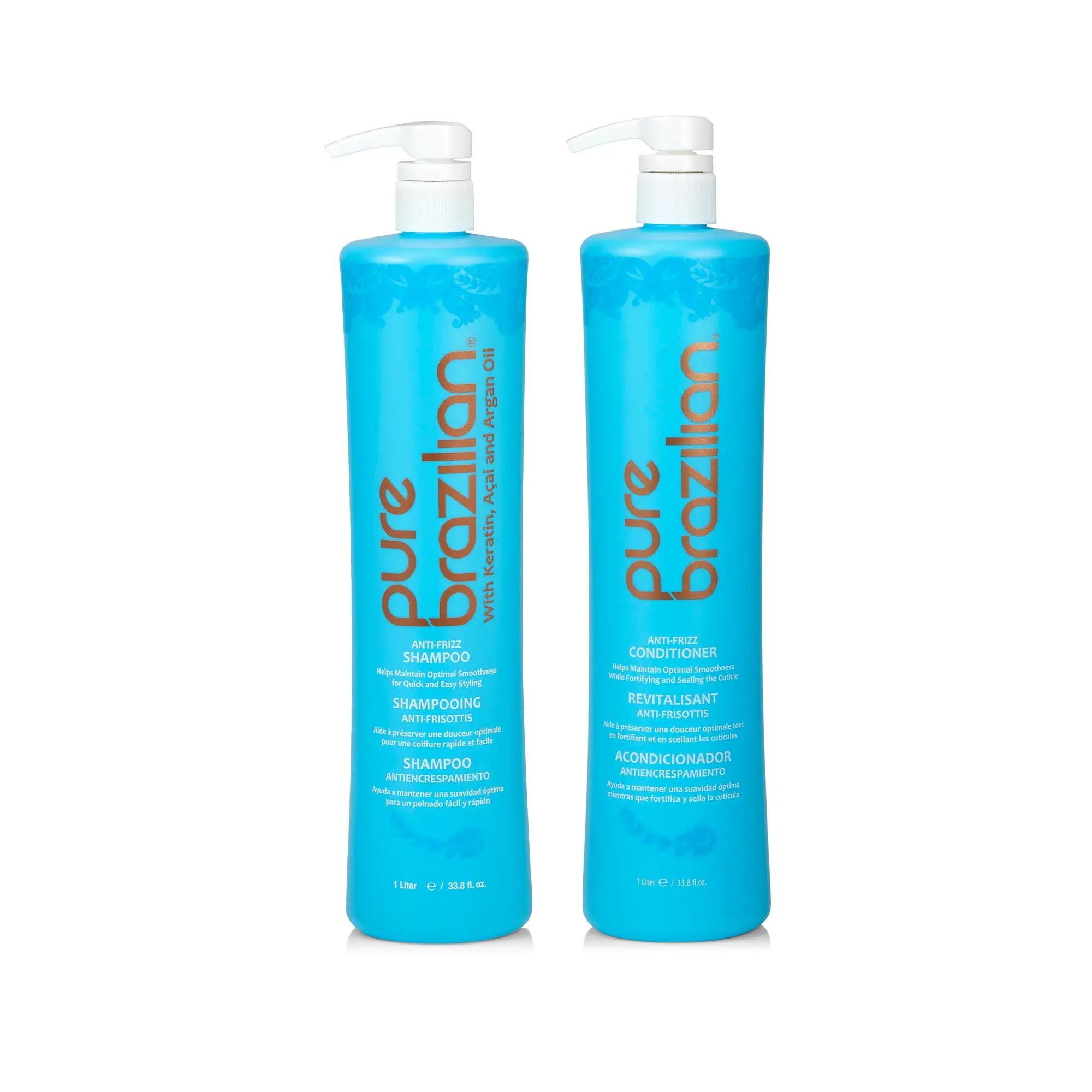 Pure Brazilian Anti-Frizz Shampoo & Conditioner Duo